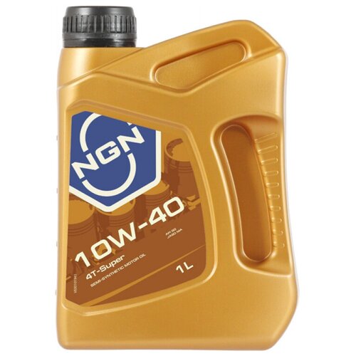 Полусинтетическое моторное масло NGN 4T-Super 10W-40, 1 л