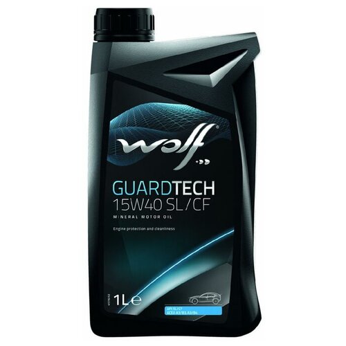 Минеральное моторное масло Wolf Guardtech 15W40 SL/CF, 4 л