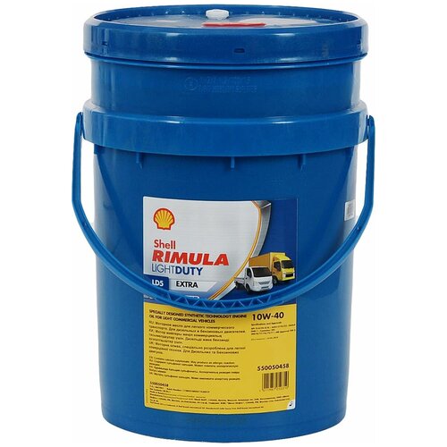 Полусинтетическое моторное масло SHELL Rimula LightDuty LD5 Extra 10W-40, 4 л