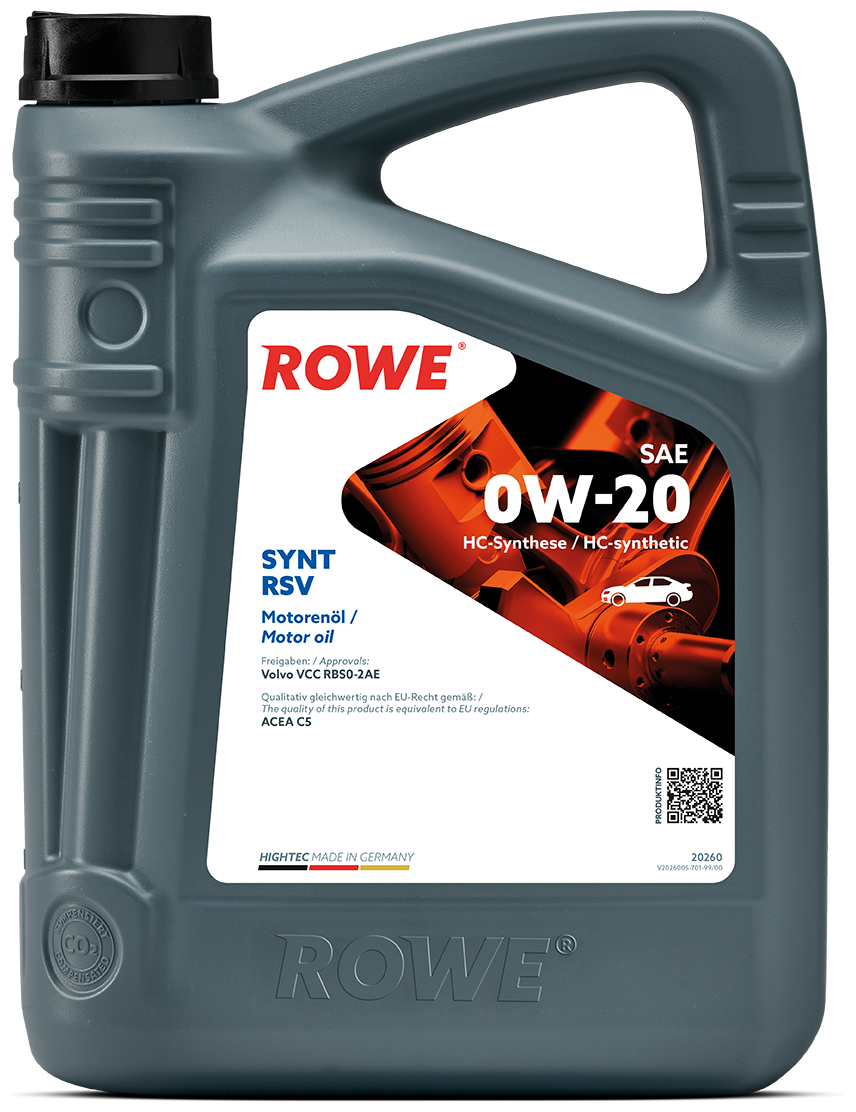 моторное масло ROWE HIGHTEC SYNT RSV SAE 0W-20 5л
