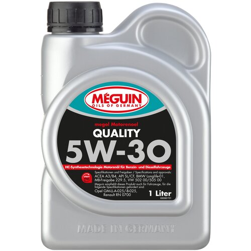 Синтетическое моторное масло Meguin Quality 5W-30, 1 л