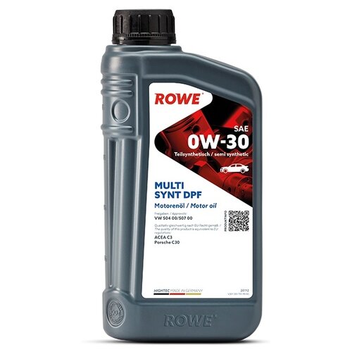 Полусинтетическое моторное масло ROWE Hightec Multi Synt DPF SAE 0W-30, 1 л