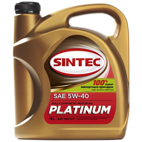 Синтетическое моторное масло SINTEC PLATINUM 5W-40, 4 л