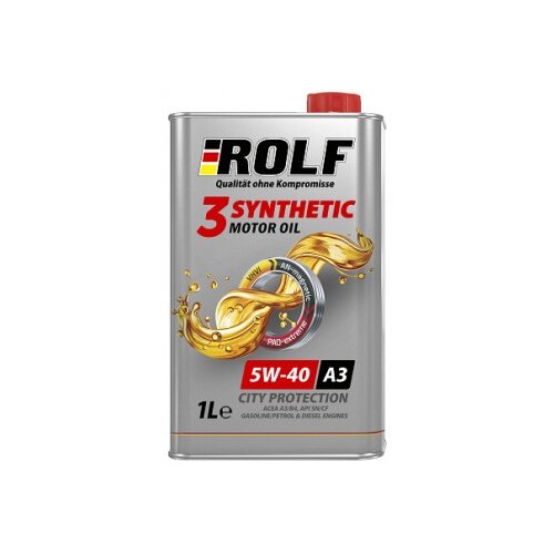 Синтетическое моторное масло ROLF 3-Synthetic 5W-40, 1 л