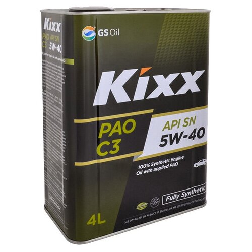 Синтетическое моторное масло Kixx PAO C3 5W-40, 1 л