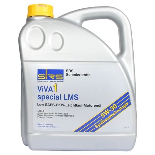 Синтетическое моторное масло SRS ViVA 1 Special LMS 5W30, 4 л