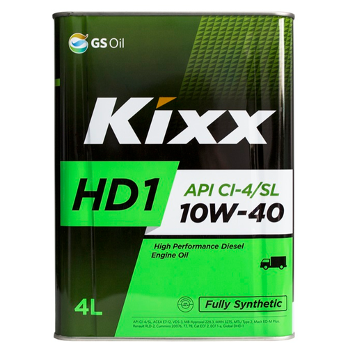 Синтетическое моторное масло Kixx HD1 10W-40, 4 л