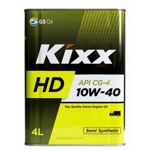 Полусинтетическое моторное масло Kixx HD 10W-40, 4 л