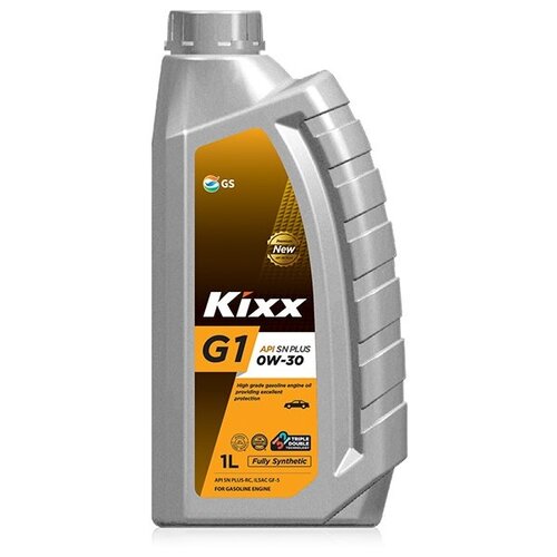 Синтетическое моторное масло Kixx G1 SN Plus 0W-30, 1 л