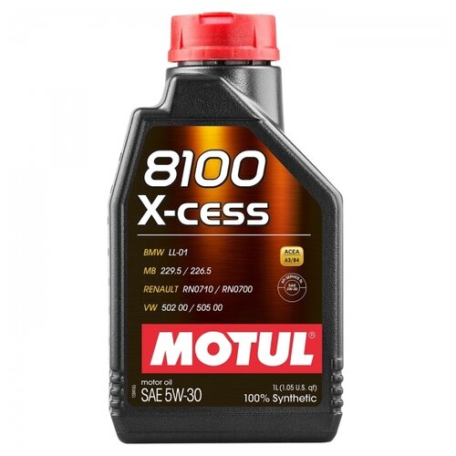 Синтетическое моторное масло Motul 8100 X-cess 5W30, 1 л