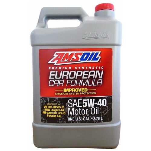 Синтетическое моторное масло AMSOIL European Car Formula 5W-40 Improved ESP Synthetic Motor Oil, 3.78 л