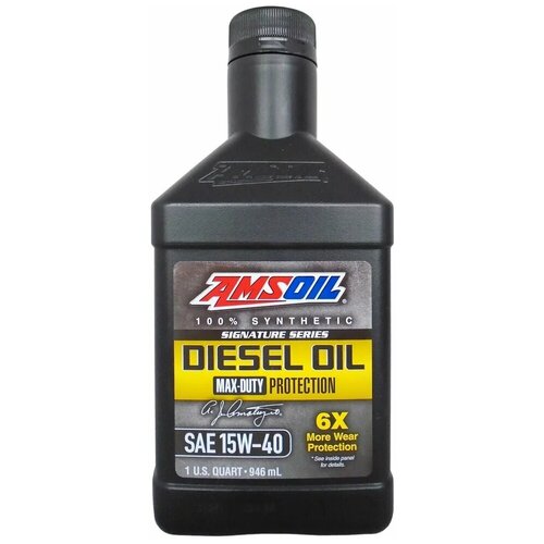 Синтетическое моторное масло AMSOIL Signature Series Max-Duty Synthetic Diesel Oil 15W-40, 0.946 л
