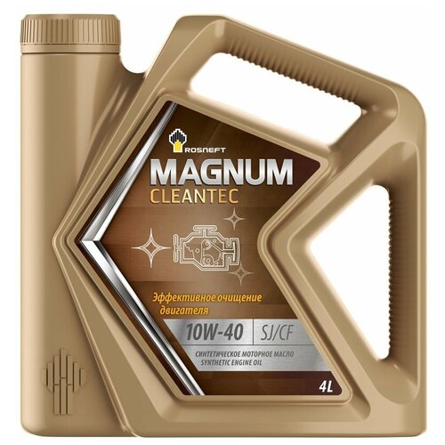 Синтетическое моторное масло Роснефть Magnum Cleantec 10W-40, 1 л