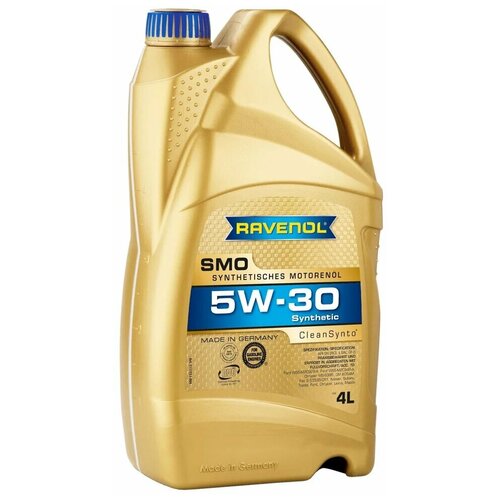 Синтетическое моторное масло Ravenol SMO SAE 5W-30, 4 л