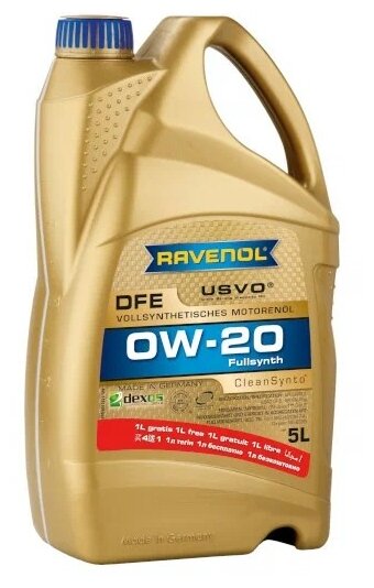 Моторное масло RAVENOL DFE SAE 0W-20 (4л) new
