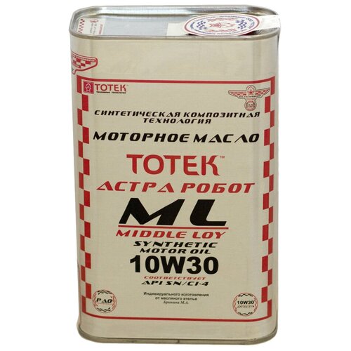 Моторное масло TOTEK Астра Робот ML SAE 10W30, 4 л