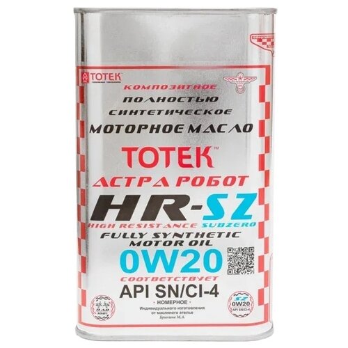 Синтетическое моторное масло TOTEK Астра Робот HR-SZ SAE 0W20, 1 л