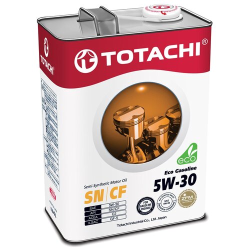 Полусинтетическое моторное масло TOTACHI Eco Gasoline SN/CF 5W-30, 4 л