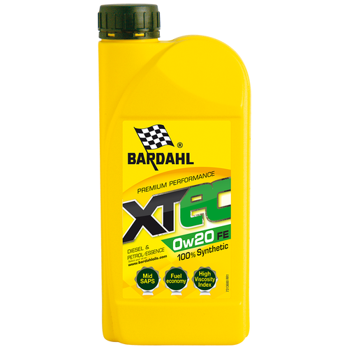 Синтетическое моторное масло Bardahl XTEC 0W-20 FE, 5 л