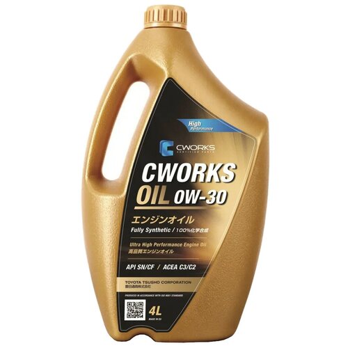 Синтетическое моторное масло CWORKS 0W-30 C3, 4 л