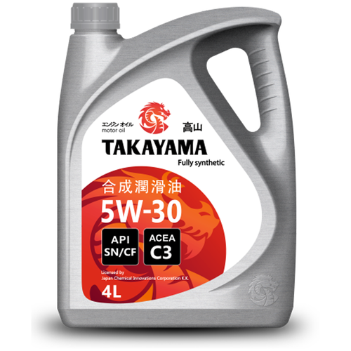 Синтетическое моторное масло Takayama 5W-30 АPI SN/CF, 4 л