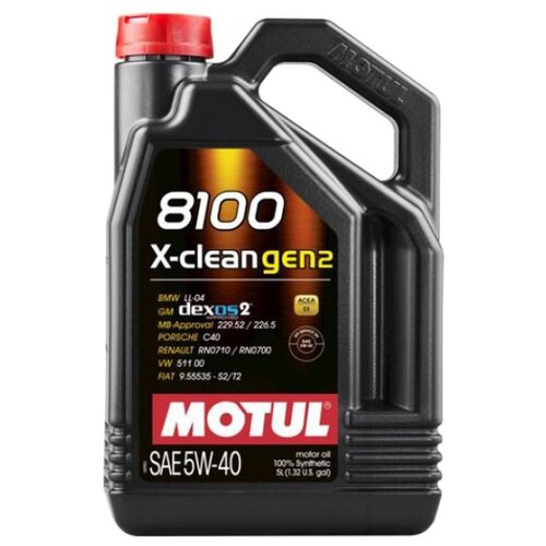 Синтетическое моторное масло Motul 8100 X-clean GEN2 5W40, 5 л