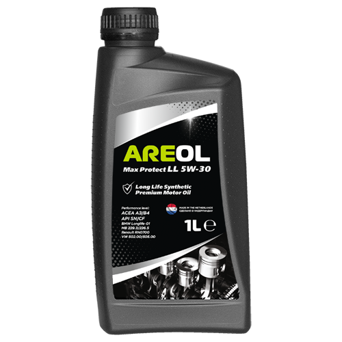 AREOL Areol Max Protect Ll 5w30 (205l)_масло Моторное! Синт Acea A3/B4, Api Sn/Cf, Mb 229.3/226.5
