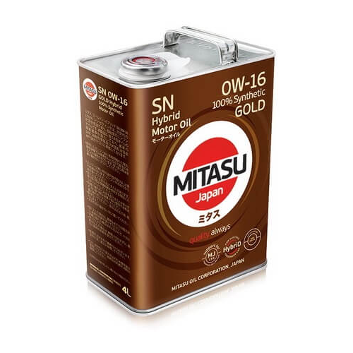 Mitasu Mitasu 0w16 4l Масло Моторное Gold Hybrid Sn/ Api Sn 100% Synthetic