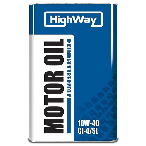 Полусинтетическое моторное масло HighWay 10W-40 CI-4/SL, 4 л