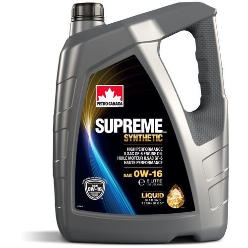 Синтетическое моторное масло Petro-Canada Supreme Synthetic 0W-16, 5 л