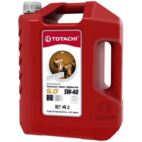 Синтетическое моторное масло TOTACHI NIRO OPTIMA PRO Synthetic SL/CF 5W-40, 4 л