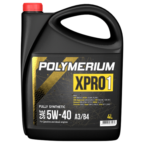 Синтетическое моторное масло Polymerium XPRO1 5W-40 A3/B4, 4 л