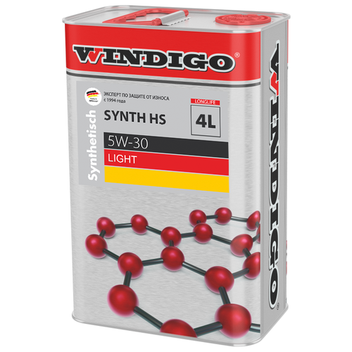 Синтетическое моторное масло WINDIGO SYNTH HS 5W-30 LIGHT, 4 л