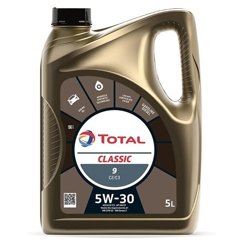 Синтетическое моторное масло TOTAL Classic 9 C2/C3 5W-30, 5 л