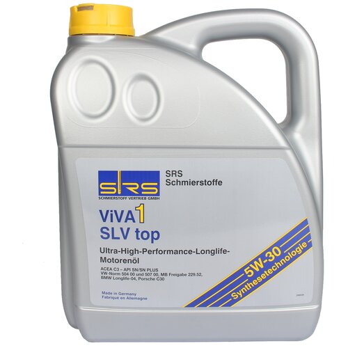 Синтетическое моторное масло SRS VIVA 1 SLV top 5W30, 5 л