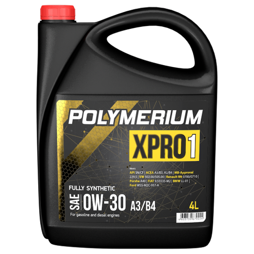 Моторное масло Polymerium 0W-30 SN A3/B4 4л (xpro10304)