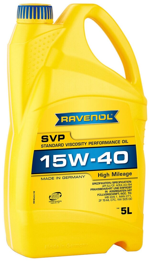 Моторное масло RAVENOL SVP Stand Viscos Perform Oil SAE 15W-40 ( 5л) new