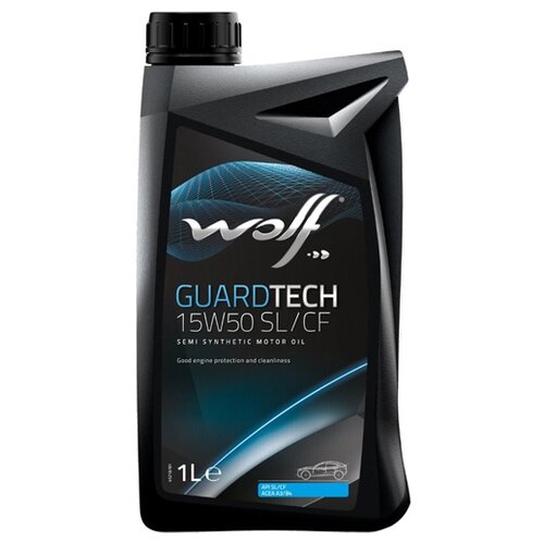 Полусинтетическое моторное масло Wolf Guardtech 15W50 SL/CF, 5 л