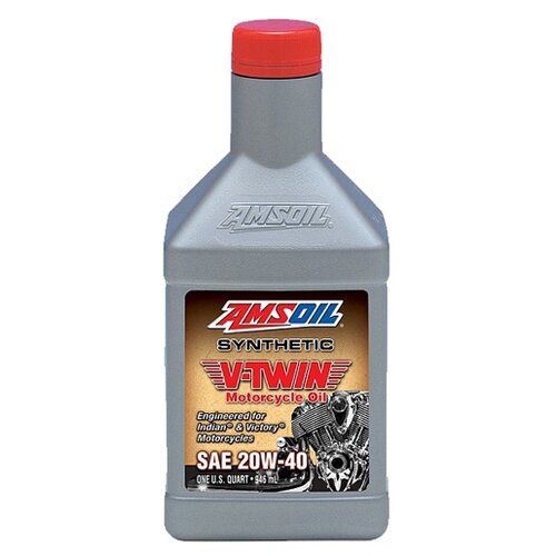 Синтетическое моторное масло AMSOIL V-Twin Synthetic Motorcycle Oil 20W-40, 0.946 л