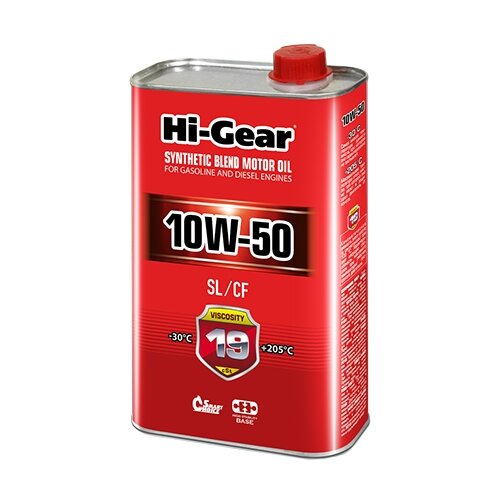 Полусинтетическое моторное масло Hi-Gear 10W-50 SL/CF, 1 л
