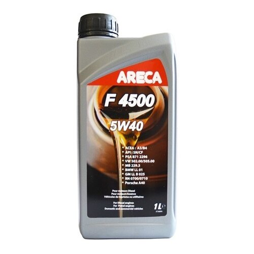 Areca Areca F4500 Essence 5w40 (210l)_масло Мот!Синтacea A3/B4,Api Sn/Cf,Vw502/505,Mb229.3/226.5,Jaso Ma2