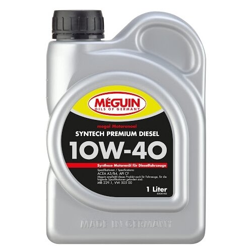 Полусинтетическое моторное масло Meguin Syntech Premium Diesel 10W-40, 1 л