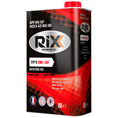 Синтетическое моторное масло RIXX TP X 5W-30 SN/CF A3/B4, 1 л