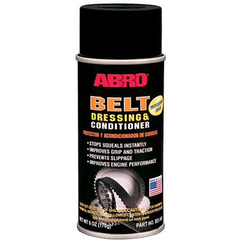Средство для ремней (Антискрип) ABRO Belt Dressing & Conditioner Кондиционер приводных ремней, аэрозоль 0.17 л. BD-100
