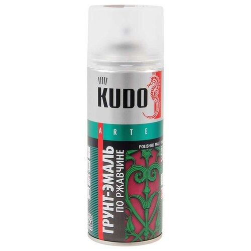KUDO Грунт-эмаль по ржавчине KUDO шоколадная 520 мл KU-318017