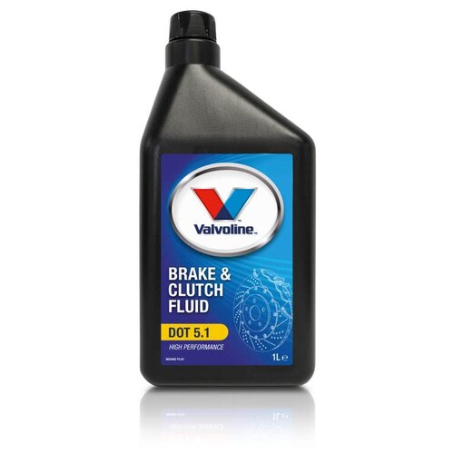 Тормозная жидкость Valvoline Brake & Clutch Fluid DOT 5.1 синтетическая, 1л