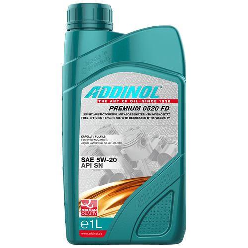 Синтетическое моторное масло ADDINOL Premium 0520 FD 5W-20, 5 л