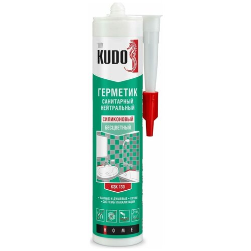 Нейтральный санитарный герметик KUDO прозрачный 280 мл KSK-130