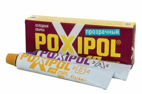 Холодная сварка Poxipol, двухкомпонентный, прозрачный, 14 мл, 21 грамм