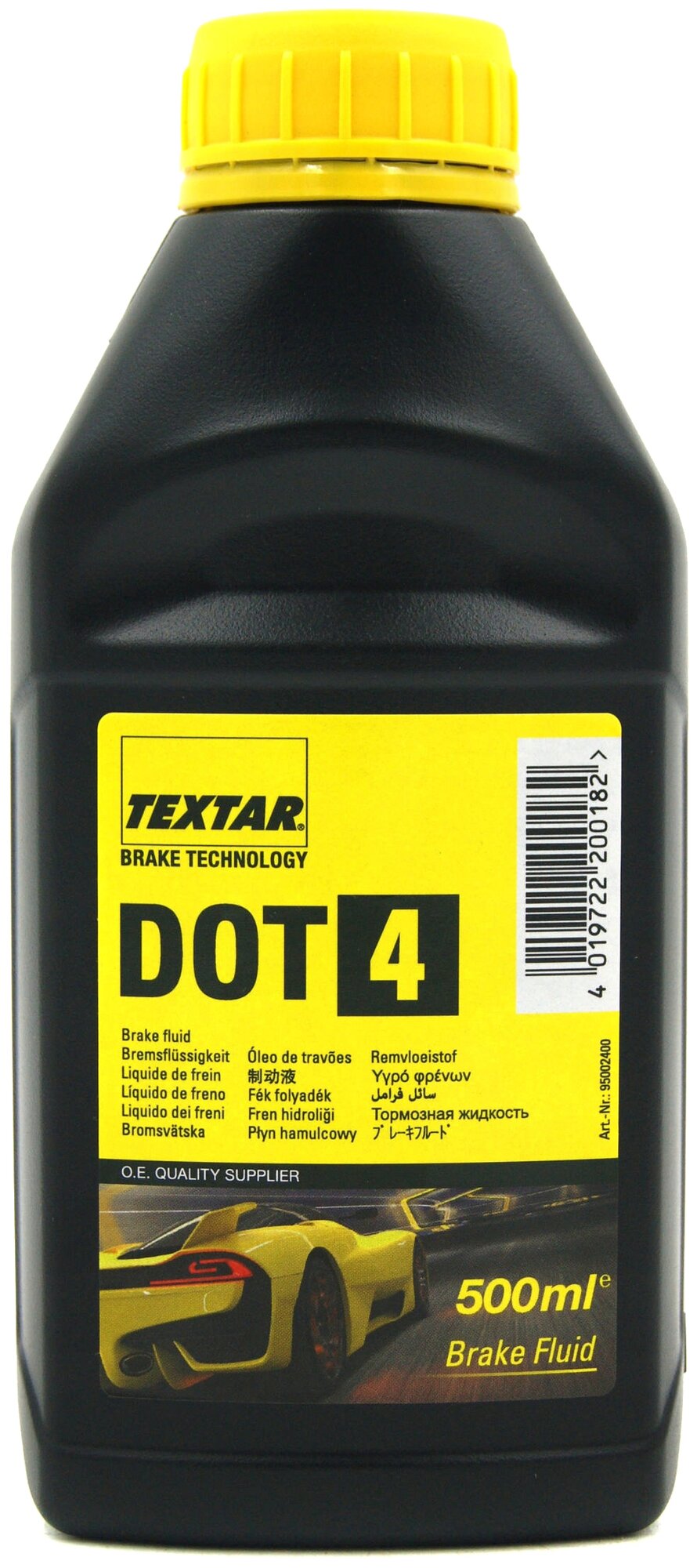 Тормозная жидкость Textar 95002400 Жидкость тормозная DOT-4 0.5л